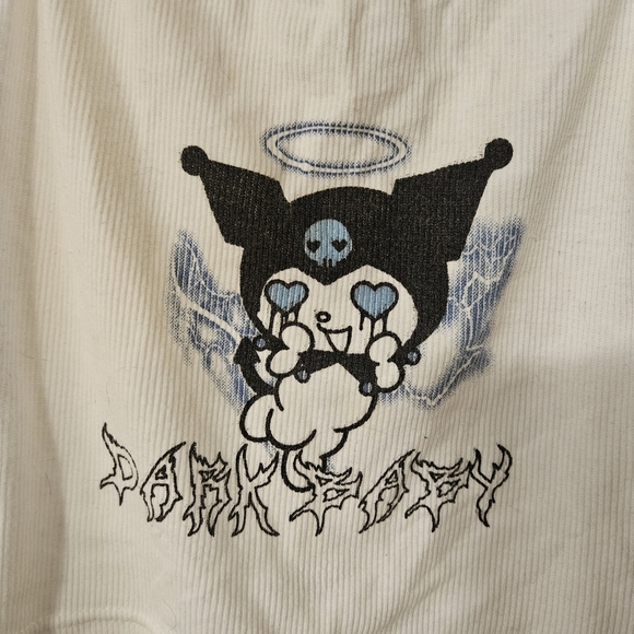 Hot Topic White Chain Strap Crop Top - Picture 2 of 6